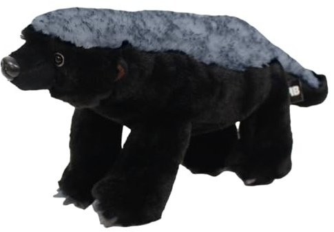 Animale Riempito Tasso Di Miele - Faux Plush Wildlife Pet, Educational Africa | Giocattolo Zoo Realistico Realistico Giocattolo per Bambini Regalo Rannicchiato Collezionabile per Adulti