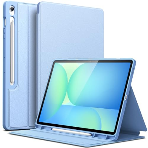 JETech Funda para Samsung Galaxy Tab S10 FE Plus 13,1, Azul | Soporte Multiángulo, con S Pen Soporte, Carcasa Protectora Slim, Activación/Reposo Automático