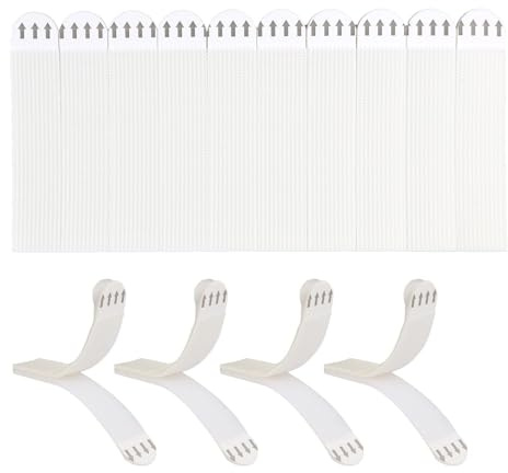 30 Pairs Adhesive Picture Hanging Strips, 19x92mm Hook and Loop Wall Mounting Tape, Removable No Nails Velcro Strips for Photo Frame Poster Mirror Wall Décor