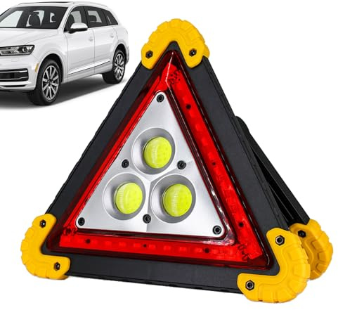 Generisch Blinkwarndreiecke - Stromversorgungsmethoden Notfallauto Reparatur | Behalten Sie die konsistente Warring Triangle LED -Arbeit bei | Autowarnungen Licht für Aktivitäten am Straßenrand oder
