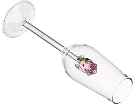 ULTECHNOVO Copa de Vino de Cristal Rosa, Estilo Europeo, Base Estable y Antideslizante, Adecuado para Hotel y Restaurante Martini Glasses Decorativas