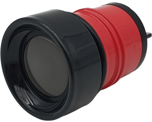 NaschLager Coperchio compatibile con Emsa Bludrop SS-520018 tappo di ricambio per borraccia, 0,5 l, colore nero, rosso, pezzo di ricambio