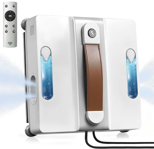 ZeeSunMm Fensterputzroboter, Elektrischer Fensterputzer mit 4 Düsen, 3200 Pa Fensterroboter Intelligente Pfadplanung, Fensterreiniger Roboter mit sprühfunktion