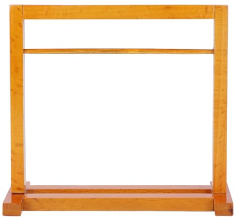 Hamwesh Kleiderbügel für Puppen, Puppenschrank aus Verbundholz und Eisenmaterial Im Maßstab 1:12, Kleiderbügel für Mini-Puppengarderobe mit 8 Goldenen Kleiderbügeln für Puppenausstellungssammler und