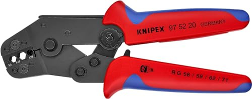 KNIPEX Crimpzange kurze Bauformmit Mehrkomponenten-Hüllen 195 mm, 97 52 20