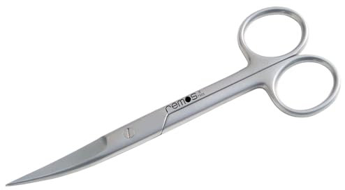 REMOS Forbici per la casa, forbici universali, a punta, tagliente curvo, 14,5 cm, acciaio inossidabile