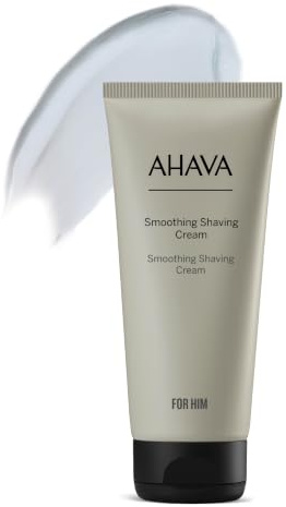 AHAVA Men's Foam-Free Shaving Cream - Foamless Silky Shaving Cream, Closer Shaving, Soothes & Softens, enriched with Osmoter & G-Force: Ginger Root, Ginseng, Ginkgo Biloba & Green Tea, 6.8 Fl.Oz