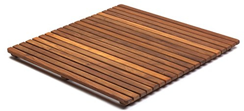 Asinox TEK4A6161 Caillebotis de Douche Bois Marron 61 x 61 x 4 cm