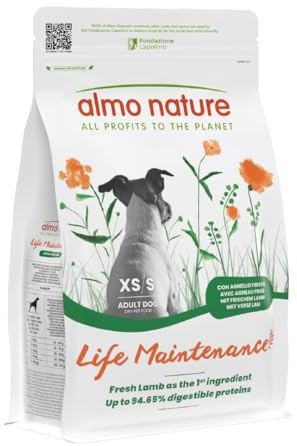 Almo Nature Life Maintenance Cibo Secco per Cane XS-S all’Agnello 2 kg – Crocchette Complete per Cani Adulti di Taglia Piccola e Mini