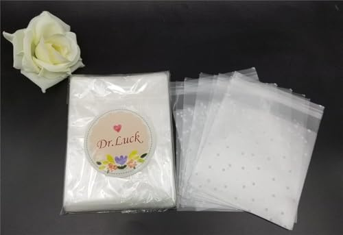 Patty Both 100 PCS Cute Transparent OPP Self Adhesive Cookie Bakery Candy Biscuit Roasting Treat Gift DIY Plastic Bag (Dot)