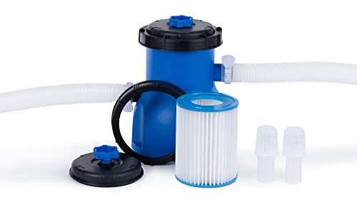 LIVIVO Swimming Pool Filter Pump for 8ft/10ft/12ft Fast Flow Action Set Steel Frame Pool Pump - Ideal for Outdoor Pool or Hot Tub - 300 Gal