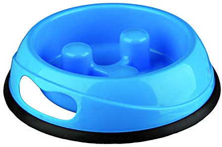 Trixie spülmaschinenfester und rutschfester Anti Schling Napf SLOW FEEDING NAPF, KUNSTSTOFF/TPR, 0,9 L/Ø 23 CM zufällige Farbauswahl -25032