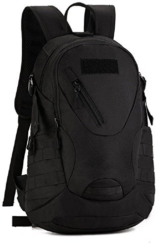 Damen Herren Wasserdichter Klein Rucksack für Outdoor Sportrucksack Taktischer Wanderrucksack Kampfrucksack Trekkingrucksack Reiserucksack 20L Reisen Rucksack Wanderrucksäcke Fahrradrucksack,Schwarz