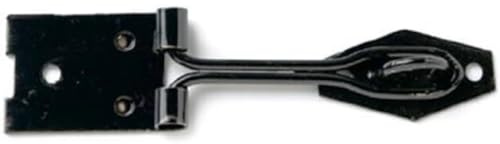 Merriway® BH01740 Wire Hasp and Staple Japanned, 100mm (4 inch) - Black