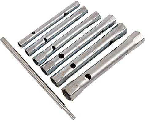 Amtech K1150 6 Piece Tubular Box Spanner Set with Tommy bar
