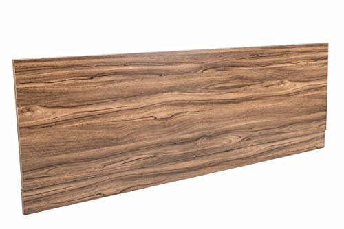 Aquariss 1700 mm Walnut Effect Front Straight Wrapped Wood Bath Panel | MDF, Adjustable Plinth, for Bathroom Soaking Tub