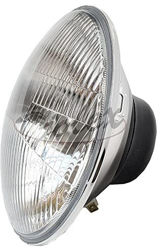 Universal H4 7 Scheinwerfer (gewölbtes Glas) konvex mit Standlicht für Oldtimer (PKW/Motorrad) NEU