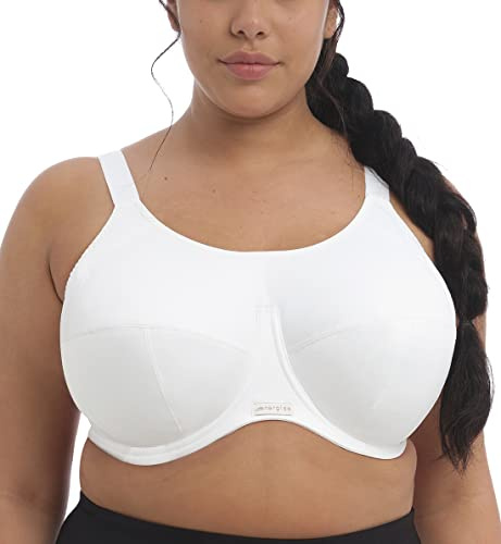 Elomi 8041 Energise U/W Full Cup Supportive Multiway J Hook Reggiseno Sportivo, Bianco, 5D