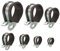 Fascette stringitubo con inserto di gomma P-clips staffa per fissare tubi e cavi: Ø 40mm / banda 20mm, 4 pezzi