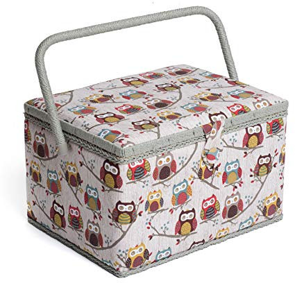 HobbyGift MRL 95 Sewing Box: Large, Assorted, 23.5 x 31 x 20cm, Hoot