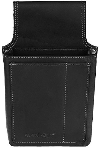 Greenburry Vintage Black Gürteltasche - Kellnerbörse Leder 14,5 cm