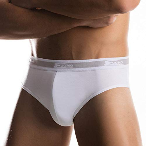 Cotonella 6 Pezzi Slip Uomo L'Altra 2383 con Elastico Esterno, Bianco, 6/XL