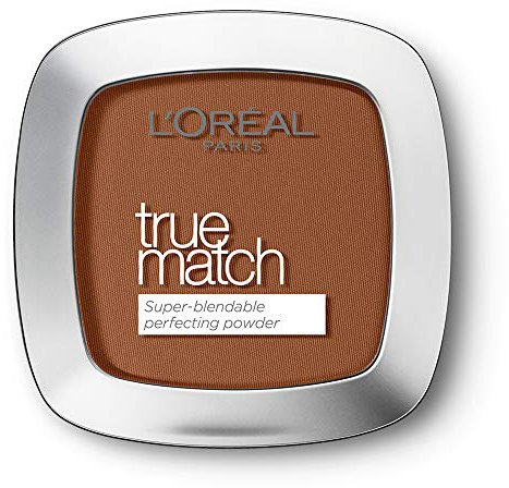 L'Oréal Paris Powder Foundation, Super-Blendable, With Hyaluronic Acid, Light Texture for a Flawless Finish, True Match Perfecting Powder, 9N