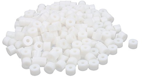 sourcing map 200Stk Runde Abstandshalter Kunststoff Weiss 15x10mm | Distanzscheibe Spalte Support