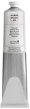 LUKAS Studio Oil Künstler-Ölfarben, Titanweiß, 200 ml (1er Pack), 200