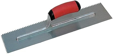 Marshalltown QLT Notched Trowels (16 x 4), V-Shaped Notch Shape, 6mm X-Notch Size, 4.5mm Y-Notch Size, 0mm Z-Notch Size, NT699