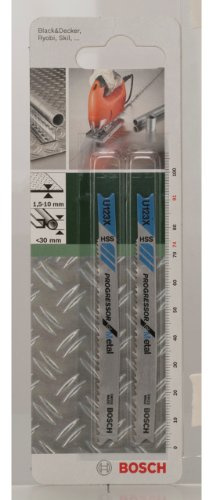 Bosch 2609256770 HSS - U 123 X - Lama per seghetto alternativo per lamiere e tubi, spessore da 1,5 a 10 mm