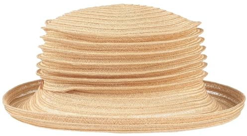 Mayser Belma Falten Strohhut Hanf Boaterhut Packable Handmade Made in EU Damen Sommer