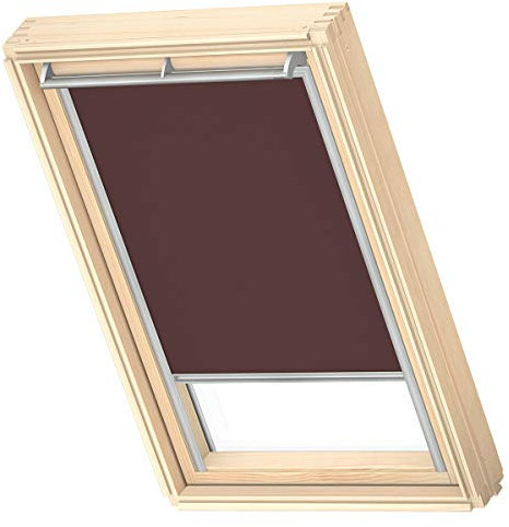 VELUX Original Dachfenster Verdunkelungsrollo für SK08, Rehbraun, mit Grauer Führungsschiene