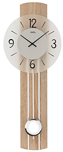 AMS 7274 - Reloj de pared con mecanismo de cuarzo, funciona con pilas, 60 cm
