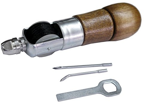 C.S. Osborne Automatic Awl in Blunt Material, Made in USA for Sewing Leather and Canvas