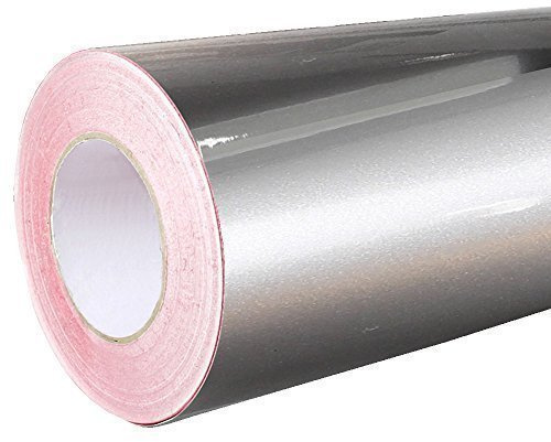 Rapid Teck® lámina adhesiva 5 m x 63 cm, lámina de plóter, también como lámina para muebles, lámina decorativa, 090 plateado, 5m x 0,63m