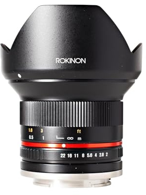 Rokinon 12 mm F2.0 NCS CS Ultra-Weitwinkelobjektiv Sony E-Mount, Canon M, schwarz