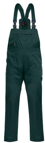 Stenso Peto de Trabajo de Hombre Pluton - pantalón de Trabajo de Hombre con Bolsillos multifuncionales - Peto de protección - Largo - Verde XL
