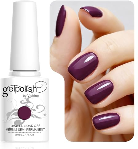Vishine Smalto Semipermente per Unghie in Gel UV LED Smalti per Unghie Colori per Soak Off Manicure e Pedicure 8ml 1pzs - #1024