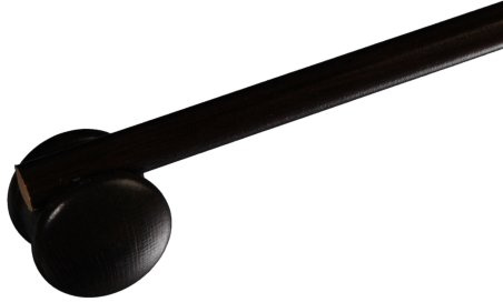 JalousieCrew Vitragestange Scheibengardinen Stange Holz Farbe Nußbaum dunkel braun - 60-120 cm - Scheibenstange (60 cm)