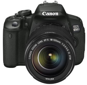 Canon EOS 650D SLR Digitalkamera (18 MP, 7,6cm (3 Zoll) Touch-Display, Full HD, Kit inkl. EF-S 18-135 is STM Objektiv) schwarz