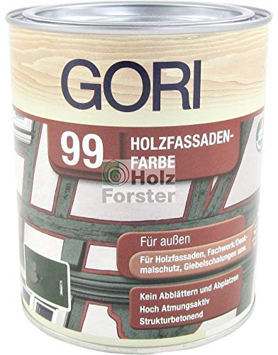 GORI 99 Holz- und Fassadenfarbe 7086 Schokoladenbraun, 0,75 Liter