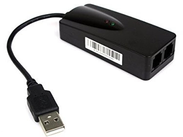 KALEA-INFORMATIQUE Adaptateur Fax Modem 56K sur Port USB avec Deux Prises RJ11. Chipset CONEXANT