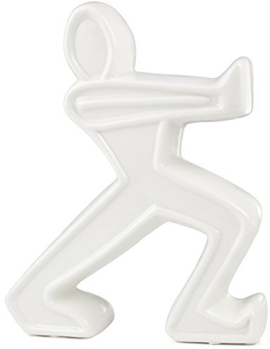 BRUBAKER Buchstütze Keramik Figur weiß 22 cm Höhe
