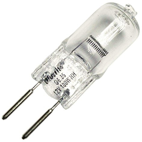 Plusrite 3308 JC100/CL/G6.35 Bi Pin Base Single Ended Halogen Light Bulb
