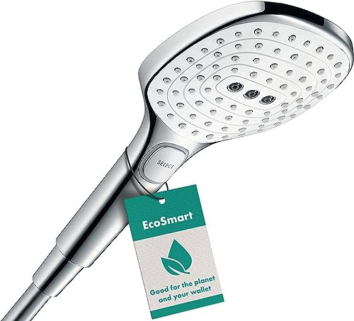 hansgrohe Raindance Select E 120 Duschkopf, 3 Strahlarten, wassersparend, Weiß/Chrom
