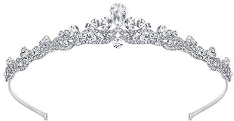 EVER FAITH® österreichischen Kristall elegant Braut Vintage Retrostil Haarband Diadem Haarschmuck klar Silber-Ton N03998-1
