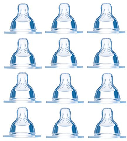 MAM Teat Set, Size 1 from 0+ Months, Pack of 12