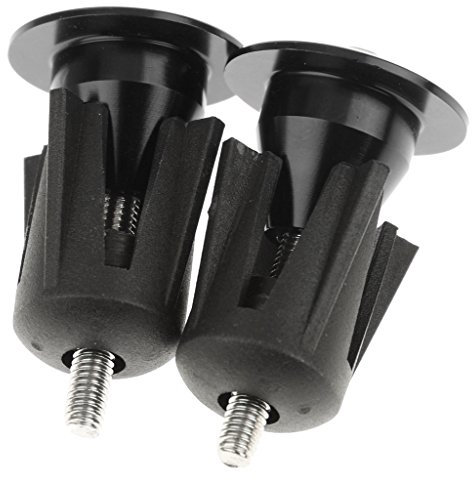 1 Paar Fahrradgriffe Stecker Lenkerstopfen Endstopfen - Aluminium, Farbe Auswählbar - Schwarz