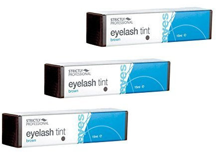 3 x Strictly Professional Eyelash & Eyebrow Tint - 15ml (Brown) Tint only, no developer